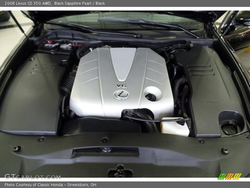 Black Sapphire Pearl / Black 2008 Lexus GS 350 AWD