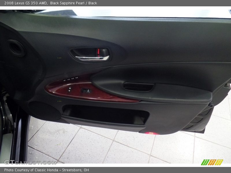 Black Sapphire Pearl / Black 2008 Lexus GS 350 AWD