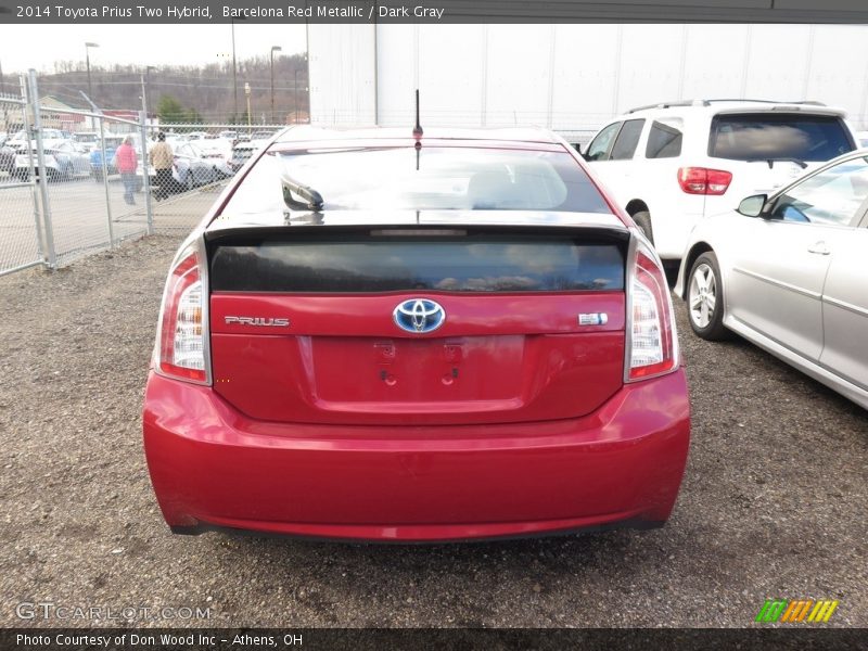 Barcelona Red Metallic / Dark Gray 2014 Toyota Prius Two Hybrid