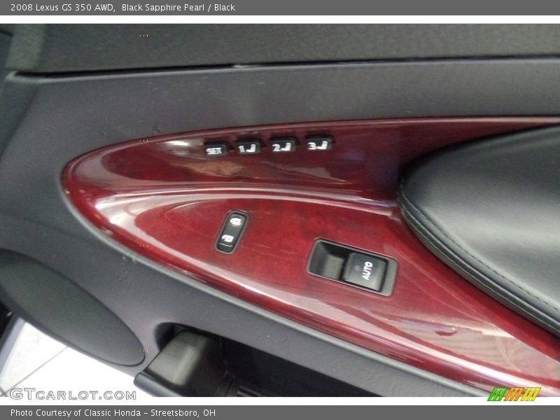Black Sapphire Pearl / Black 2008 Lexus GS 350 AWD