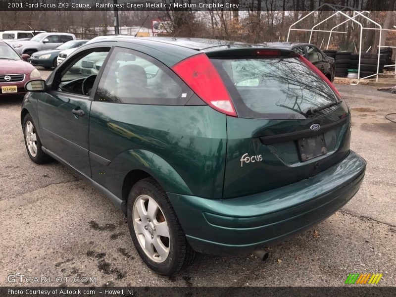 Rainforest Green Metallic / Medium Graphite Grey 2001 Ford Focus ZX3 Coupe