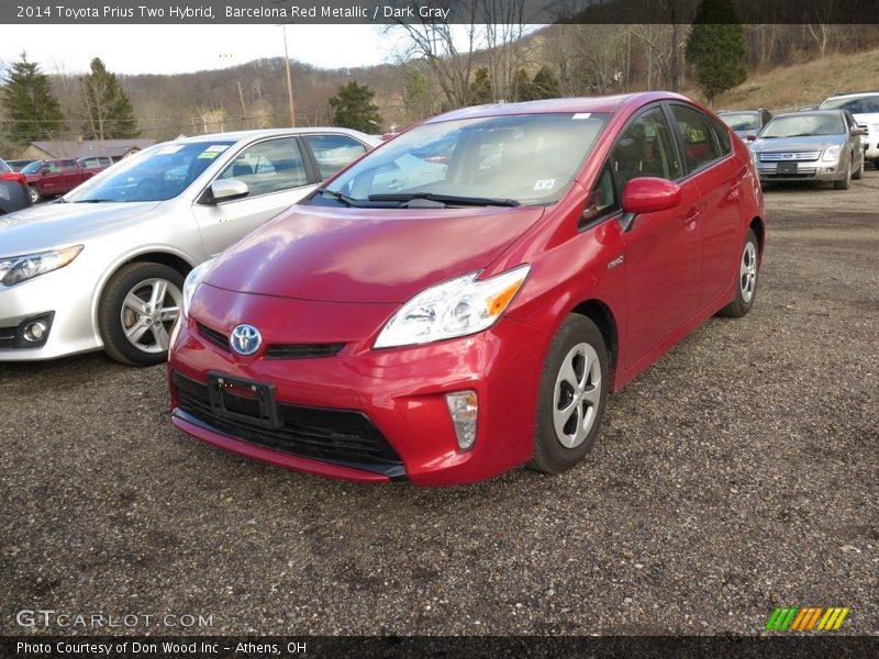 Barcelona Red Metallic / Dark Gray 2014 Toyota Prius Two Hybrid