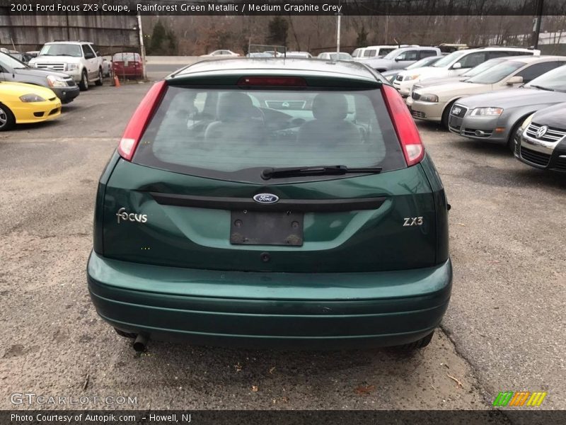 Rainforest Green Metallic / Medium Graphite Grey 2001 Ford Focus ZX3 Coupe