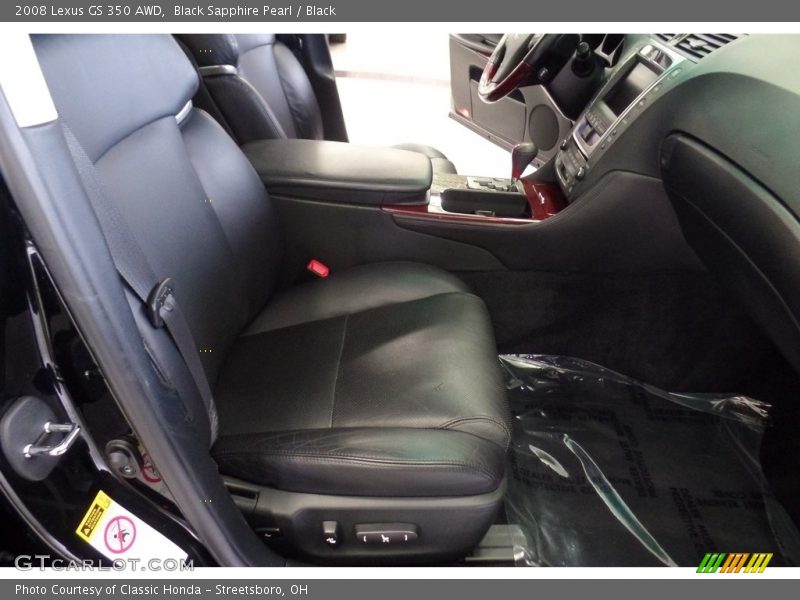 Black Sapphire Pearl / Black 2008 Lexus GS 350 AWD