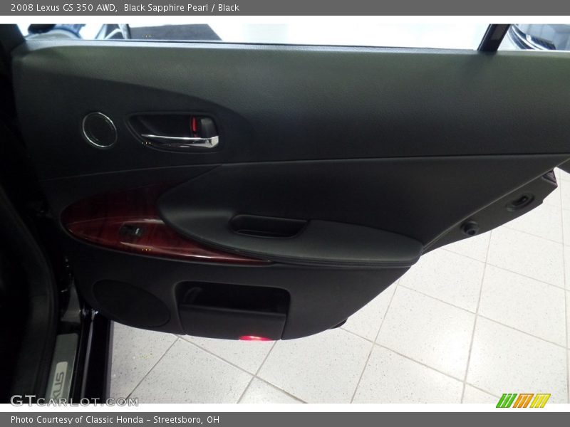 Black Sapphire Pearl / Black 2008 Lexus GS 350 AWD