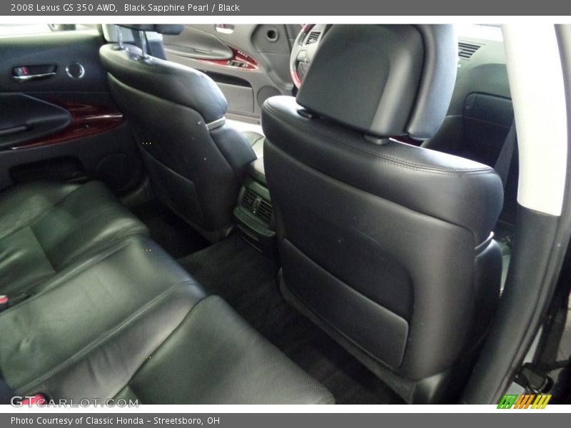 Black Sapphire Pearl / Black 2008 Lexus GS 350 AWD