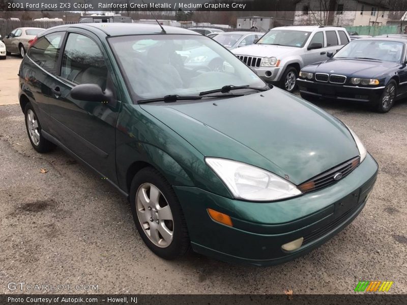 Rainforest Green Metallic / Medium Graphite Grey 2001 Ford Focus ZX3 Coupe