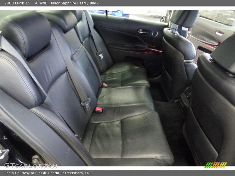 Black Sapphire Pearl / Black 2008 Lexus GS 350 AWD