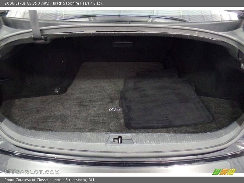 Black Sapphire Pearl / Black 2008 Lexus GS 350 AWD
