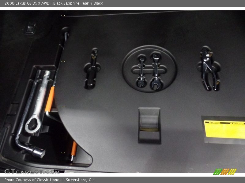 Black Sapphire Pearl / Black 2008 Lexus GS 350 AWD