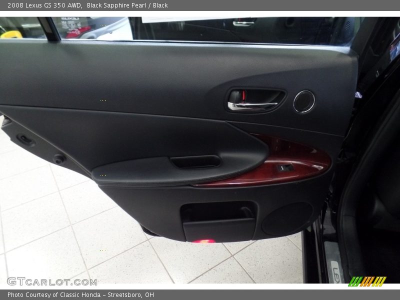 Black Sapphire Pearl / Black 2008 Lexus GS 350 AWD