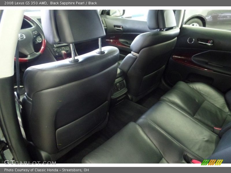 Black Sapphire Pearl / Black 2008 Lexus GS 350 AWD