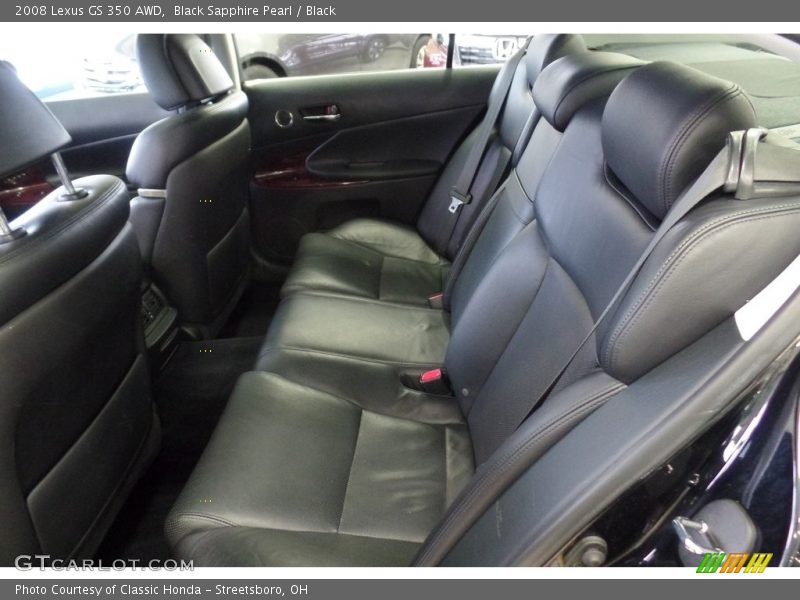 Black Sapphire Pearl / Black 2008 Lexus GS 350 AWD