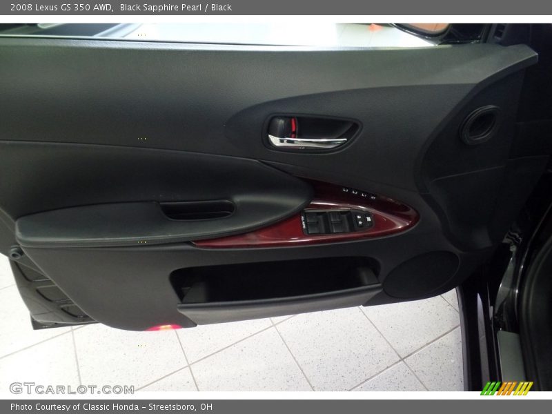 Black Sapphire Pearl / Black 2008 Lexus GS 350 AWD