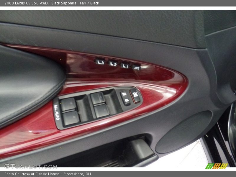 Black Sapphire Pearl / Black 2008 Lexus GS 350 AWD