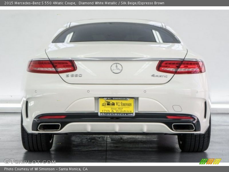 Diamond White Metallic / Silk Beige/Espresso Brown 2015 Mercedes-Benz S 550 4Matic Coupe