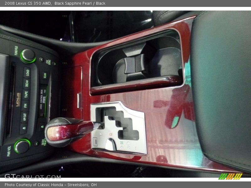 Black Sapphire Pearl / Black 2008 Lexus GS 350 AWD