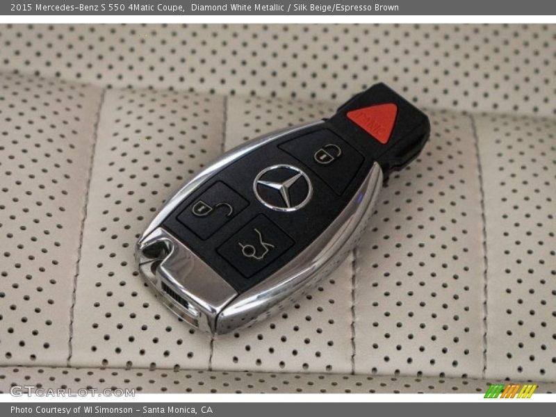 Diamond White Metallic / Silk Beige/Espresso Brown 2015 Mercedes-Benz S 550 4Matic Coupe