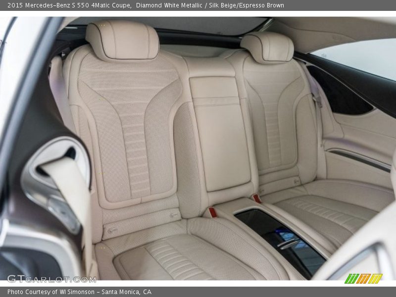 Diamond White Metallic / Silk Beige/Espresso Brown 2015 Mercedes-Benz S 550 4Matic Coupe