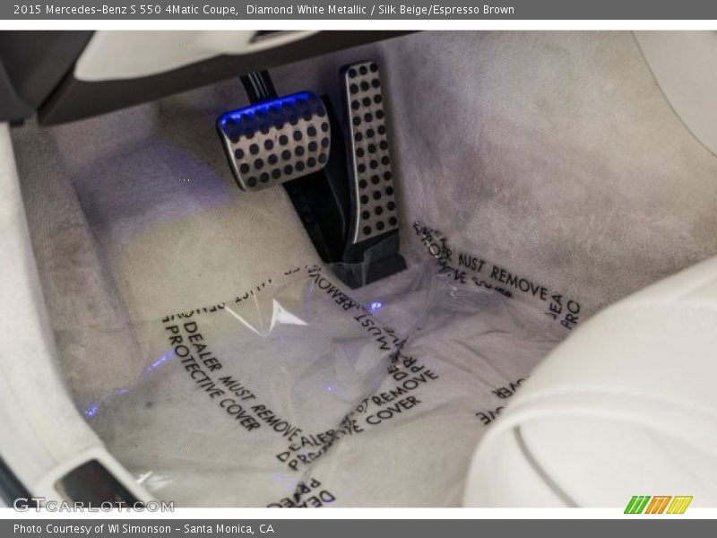 Diamond White Metallic / Silk Beige/Espresso Brown 2015 Mercedes-Benz S 550 4Matic Coupe