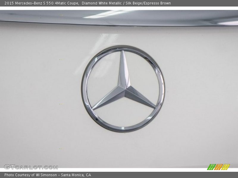 Diamond White Metallic / Silk Beige/Espresso Brown 2015 Mercedes-Benz S 550 4Matic Coupe