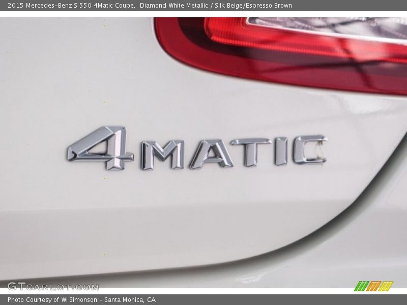 Diamond White Metallic / Silk Beige/Espresso Brown 2015 Mercedes-Benz S 550 4Matic Coupe