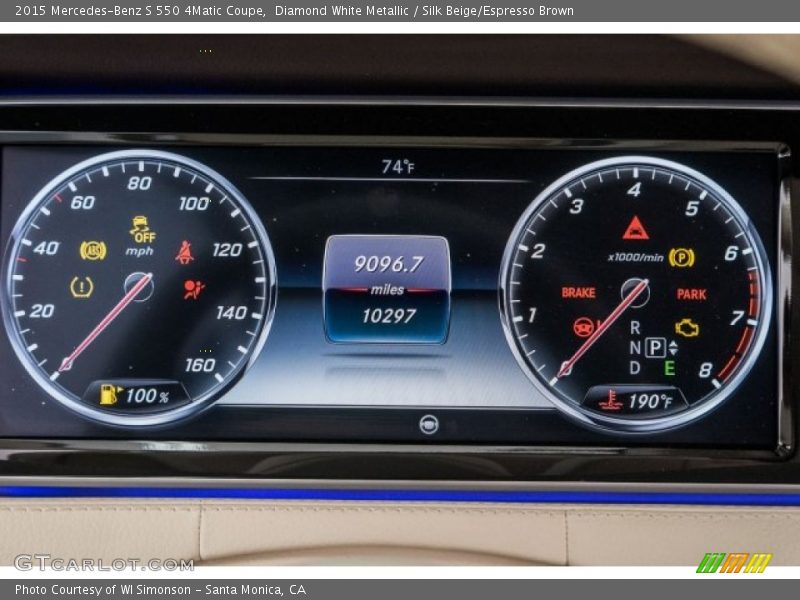 Diamond White Metallic / Silk Beige/Espresso Brown 2015 Mercedes-Benz S 550 4Matic Coupe
