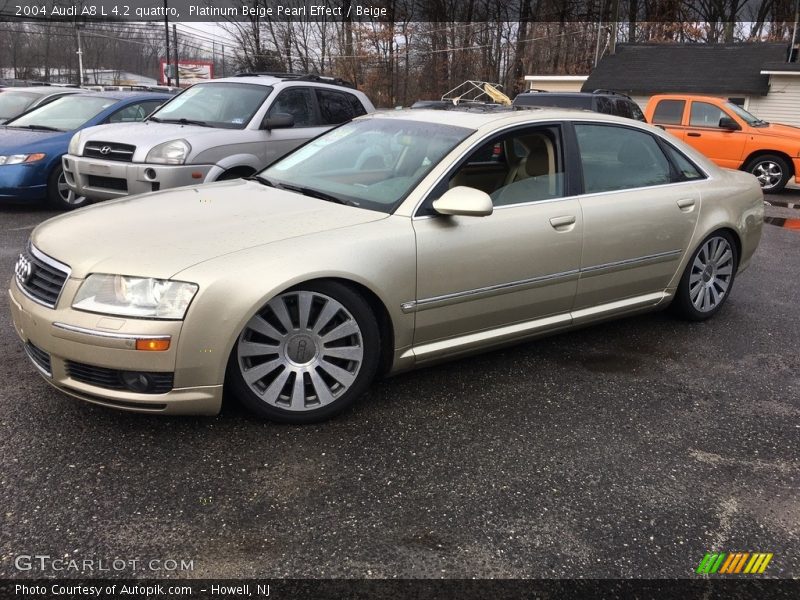 Platinum Beige Pearl Effect / Beige 2004 Audi A8 L 4.2 quattro