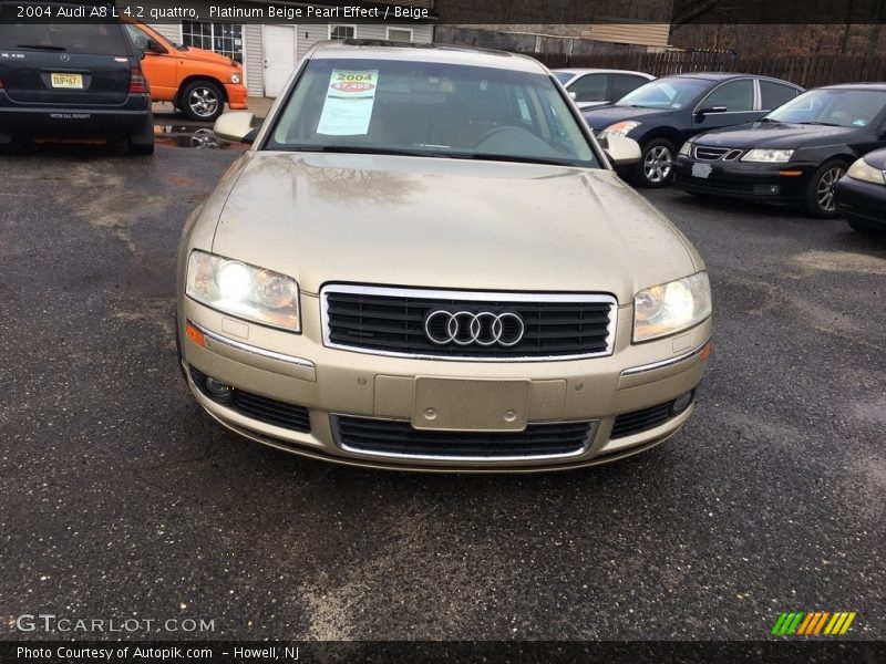 Platinum Beige Pearl Effect / Beige 2004 Audi A8 L 4.2 quattro