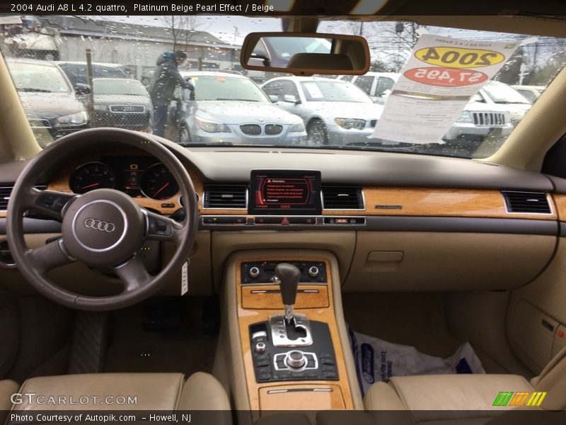 Platinum Beige Pearl Effect / Beige 2004 Audi A8 L 4.2 quattro