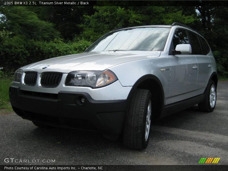 Titanium Silver Metallic / Black 2005 BMW X3 2.5i