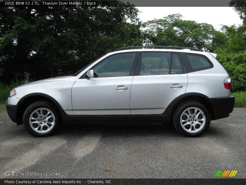 Titanium Silver Metallic / Black 2005 BMW X3 2.5i
