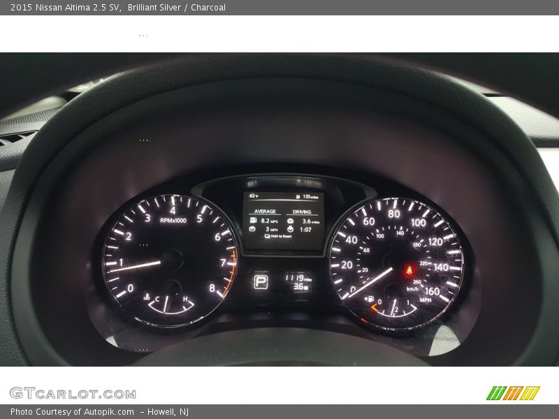 Brilliant Silver / Charcoal 2015 Nissan Altima 2.5 SV