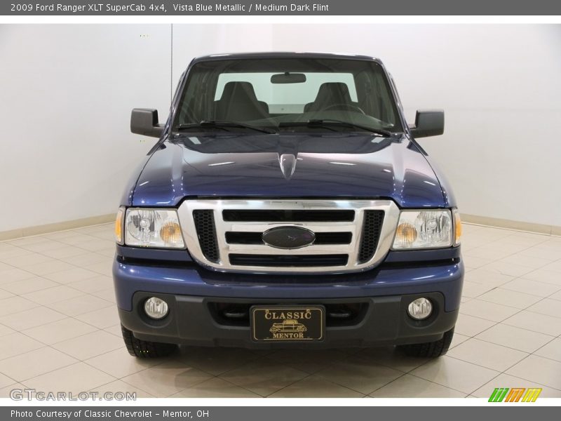 Vista Blue Metallic / Medium Dark Flint 2009 Ford Ranger XLT SuperCab 4x4