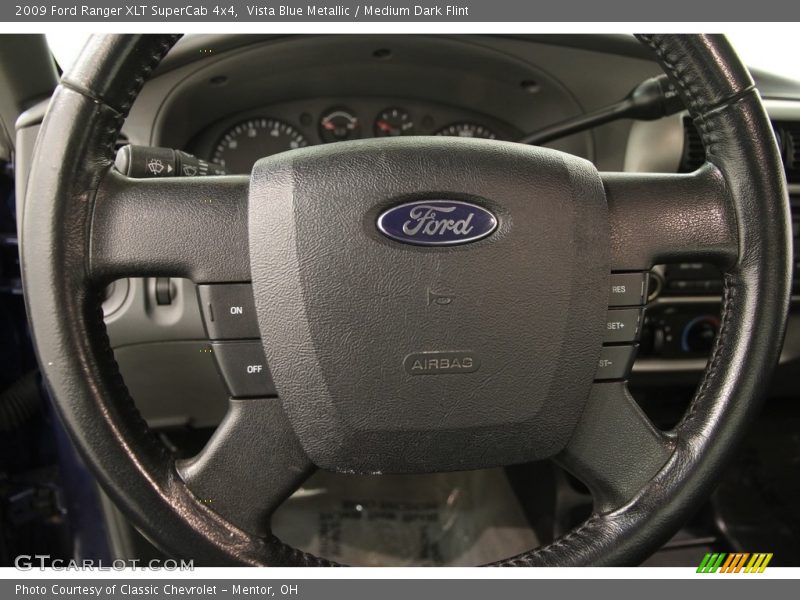 Vista Blue Metallic / Medium Dark Flint 2009 Ford Ranger XLT SuperCab 4x4