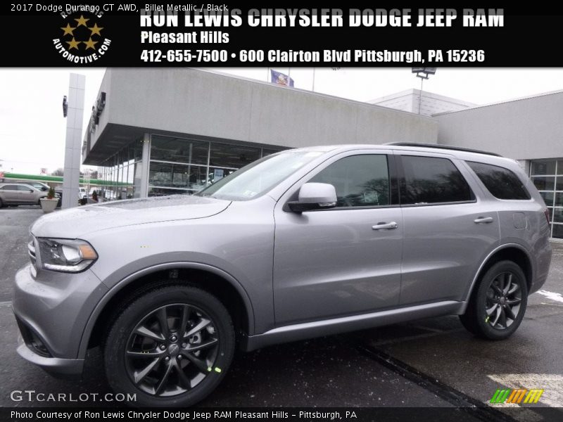 Billet Metallic / Black 2017 Dodge Durango GT AWD