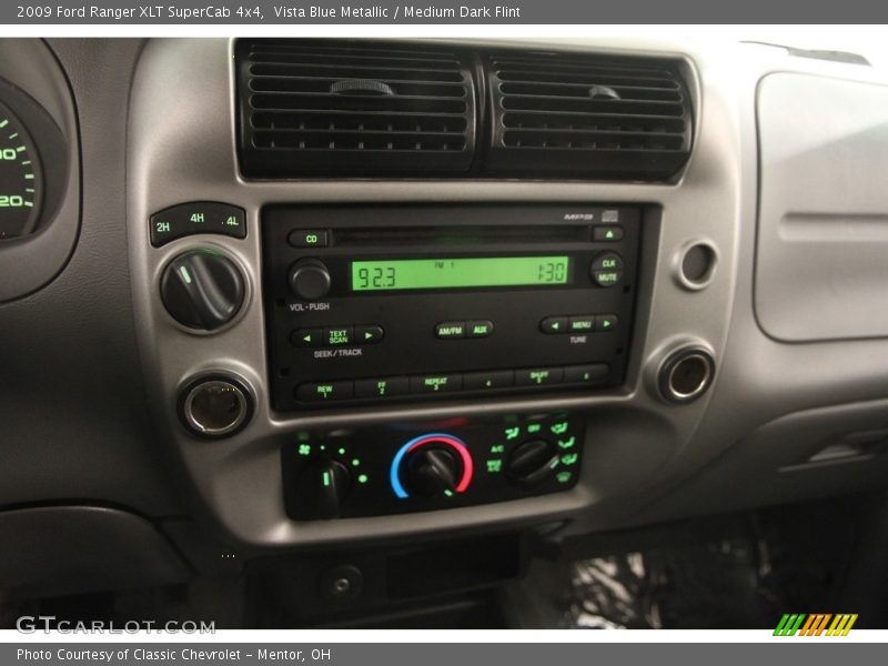 Vista Blue Metallic / Medium Dark Flint 2009 Ford Ranger XLT SuperCab 4x4