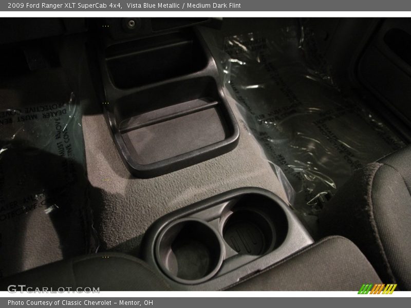Vista Blue Metallic / Medium Dark Flint 2009 Ford Ranger XLT SuperCab 4x4