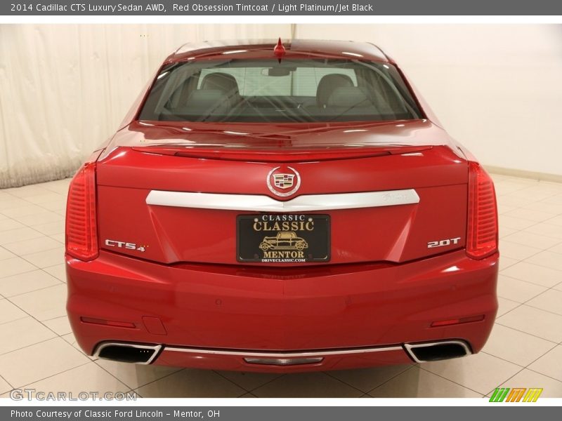 Red Obsession Tintcoat / Light Platinum/Jet Black 2014 Cadillac CTS Luxury Sedan AWD