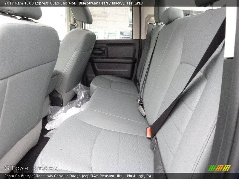 Blue Streak Pearl / Black/Diesel Gray 2017 Ram 1500 Express Quad Cab 4x4