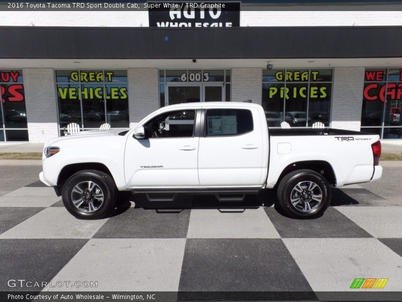Super White / TRD Graphite 2016 Toyota Tacoma TRD Sport Double Cab