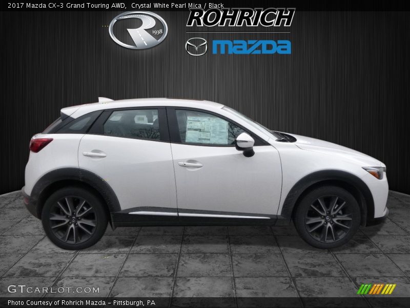Crystal White Pearl Mica / Black 2017 Mazda CX-3 Grand Touring AWD