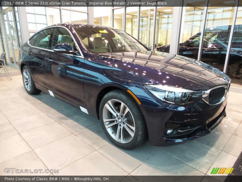 Imperial Blue Metallic / Venetian Beige/Black 2017 BMW 3 Series 330i xDrive Gran Turismo