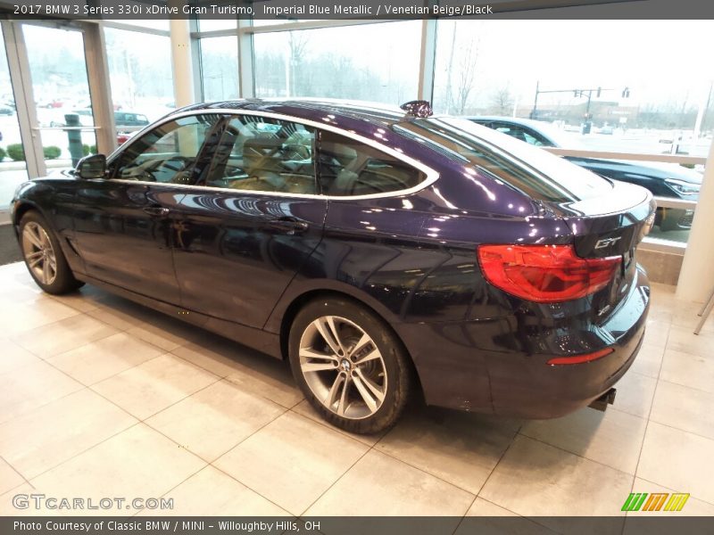 Imperial Blue Metallic / Venetian Beige/Black 2017 BMW 3 Series 330i xDrive Gran Turismo