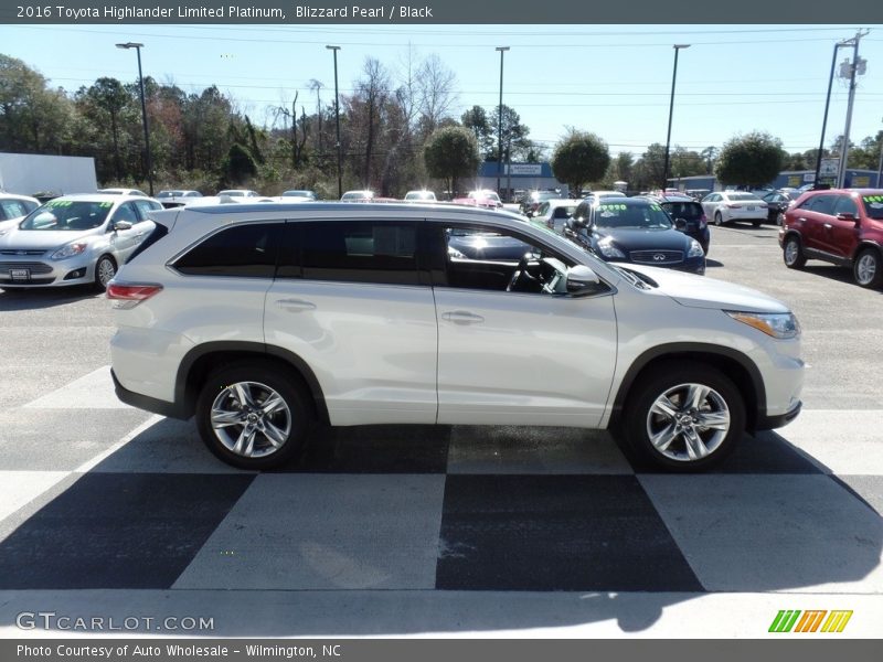 Blizzard Pearl / Black 2016 Toyota Highlander Limited Platinum
