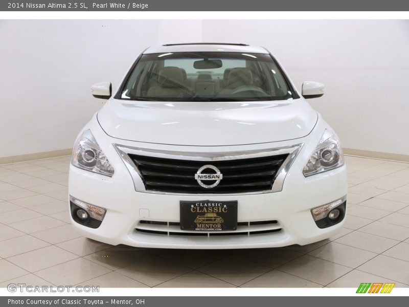 Pearl White / Beige 2014 Nissan Altima 2.5 SL
