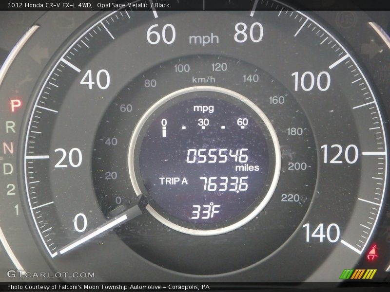 Opal Sage Metallic / Black 2012 Honda CR-V EX-L 4WD