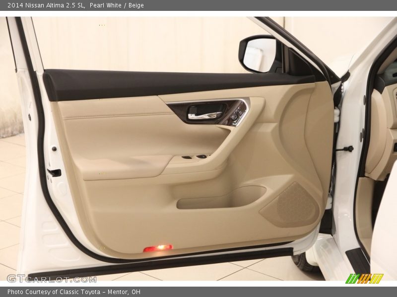 Pearl White / Beige 2014 Nissan Altima 2.5 SL