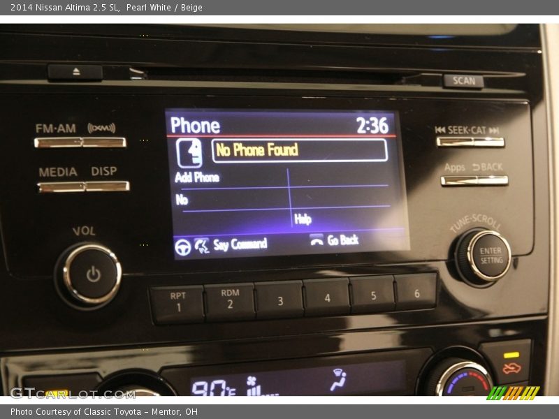 Pearl White / Beige 2014 Nissan Altima 2.5 SL