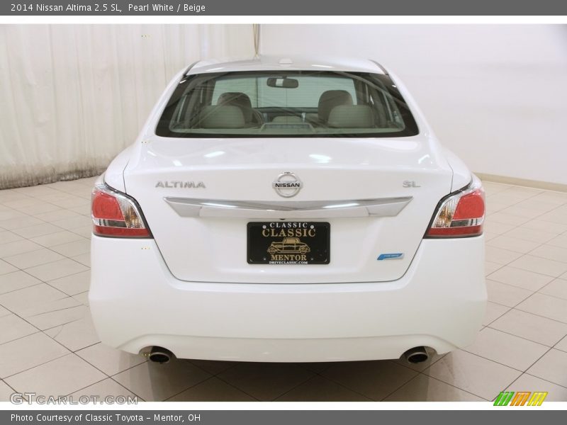 Pearl White / Beige 2014 Nissan Altima 2.5 SL